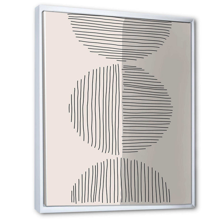 Minimal Geometric Lines And Circle VII - Modern Canvas Wall Art