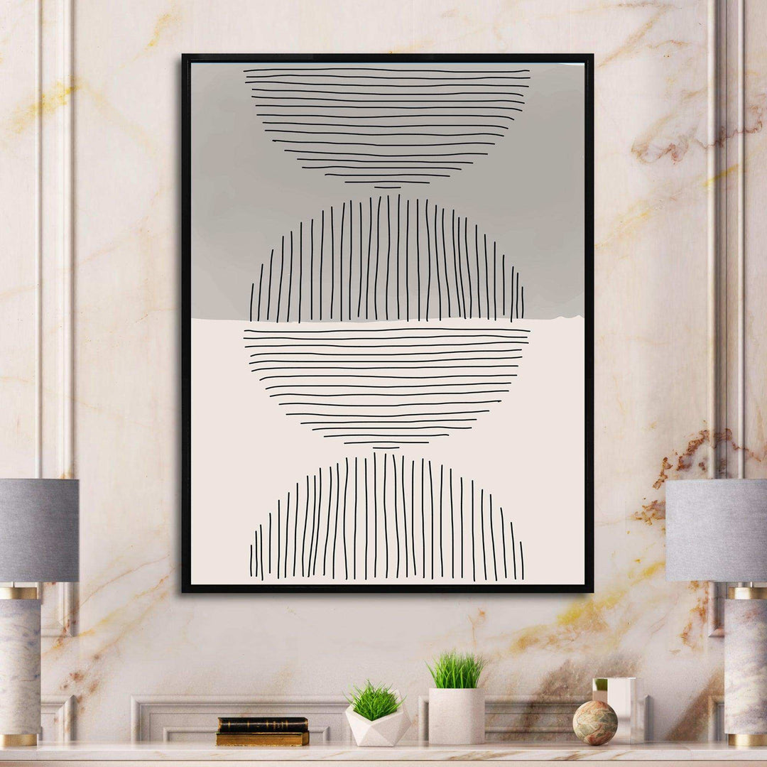 Minimal Geometric Lines And Circle IX - Modern Wall Art Prints