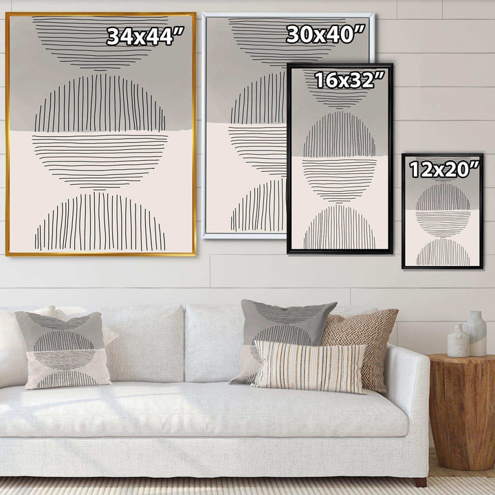 Minimal Geometric Lines And Circle IX - Modern Wall Art Prints