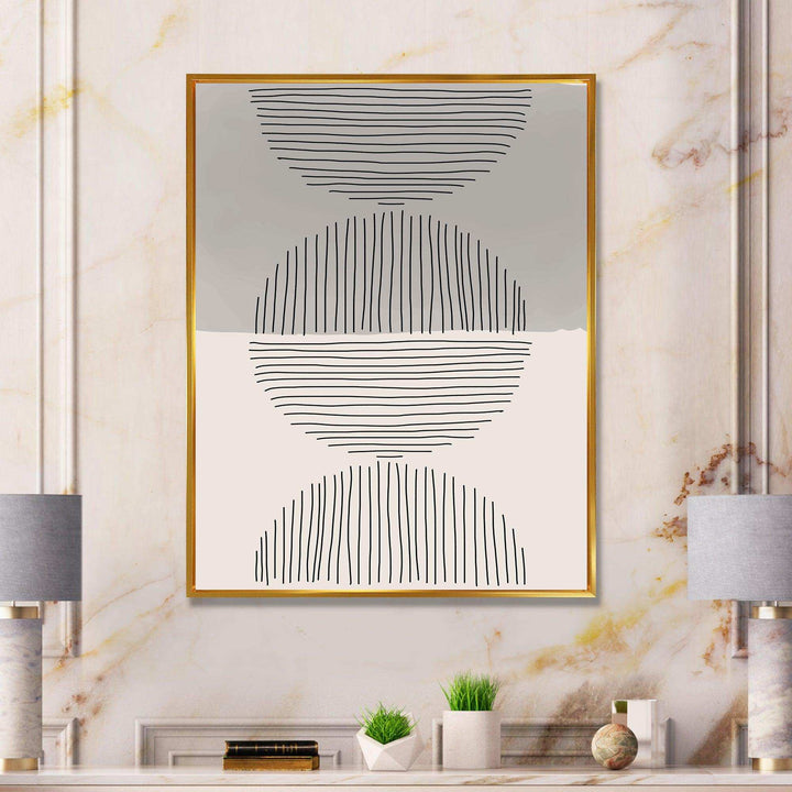 Minimal Geometric Lines And Circle IX - Modern Wall Art Prints