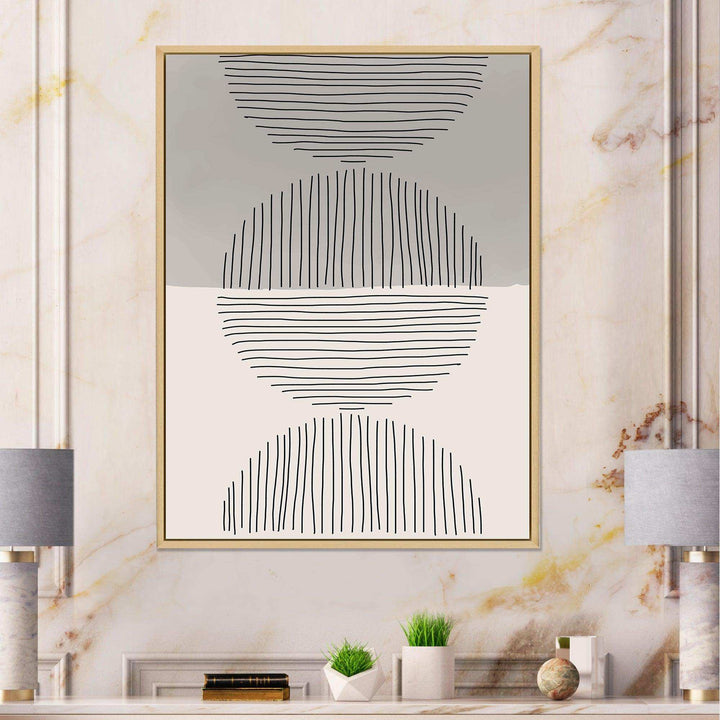 Minimal Geometric Lines And Circle IX - Modern Wall Art Prints