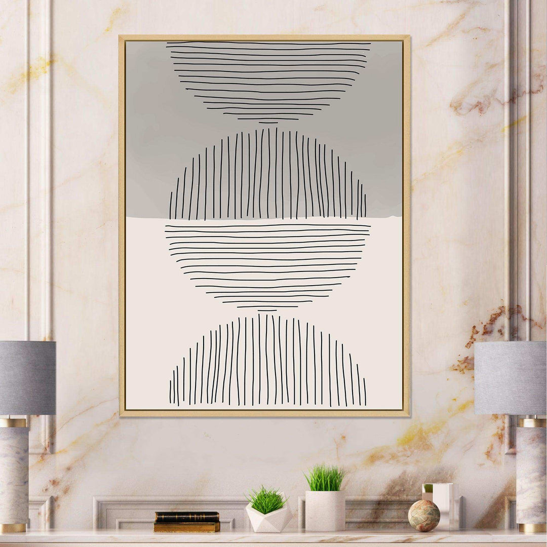 Minimal Geometric Lines And Circle IX - Modern Wall Art Prints