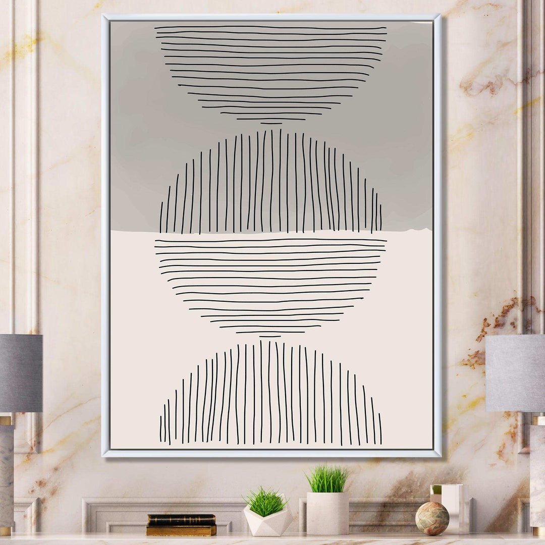 Minimal Geometric Lines And Circle IX - Modern Wall Art Prints