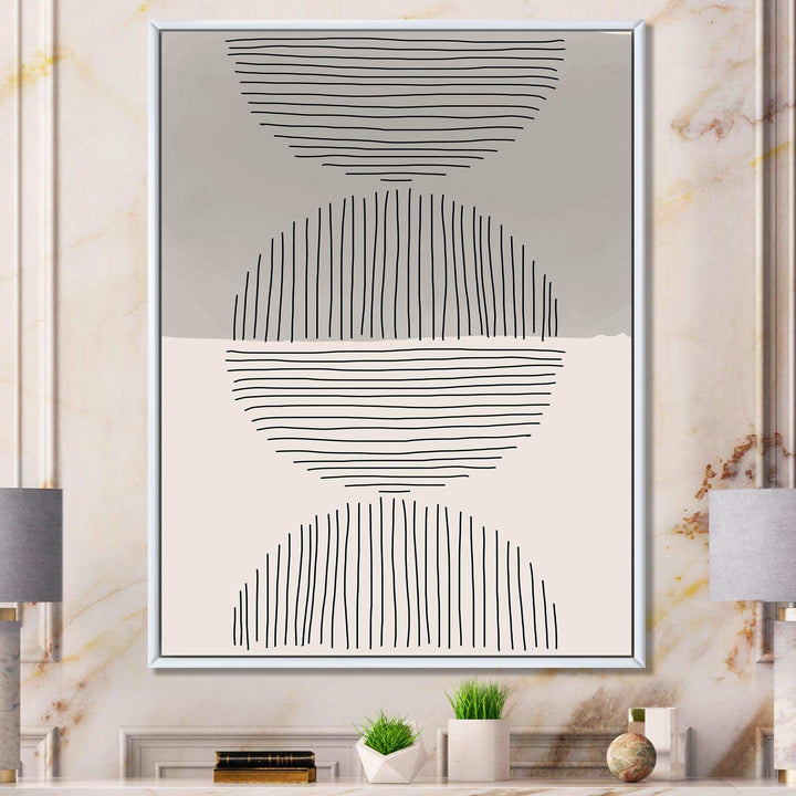 Minimal Geometric Lines And Circle IX - Modern Wall Art Prints
