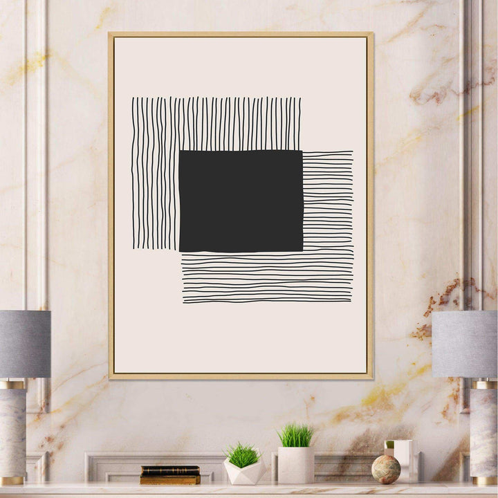 Minimal Geometric Lines And Squares VI - Modern Living Room Wall Decor