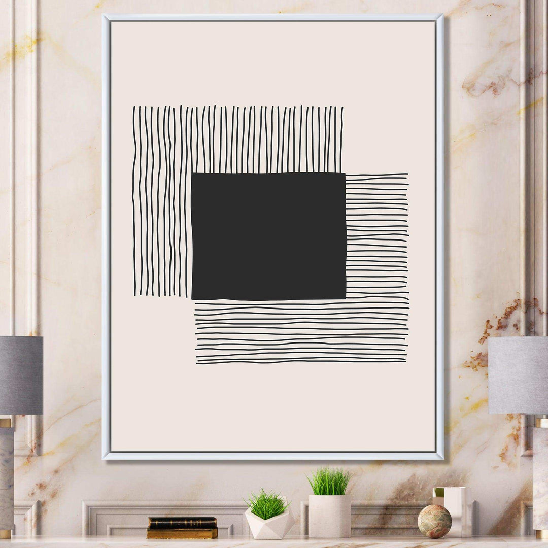 Minimal Geometric Lines And Squares VI - Modern Living Room Wall Decor
