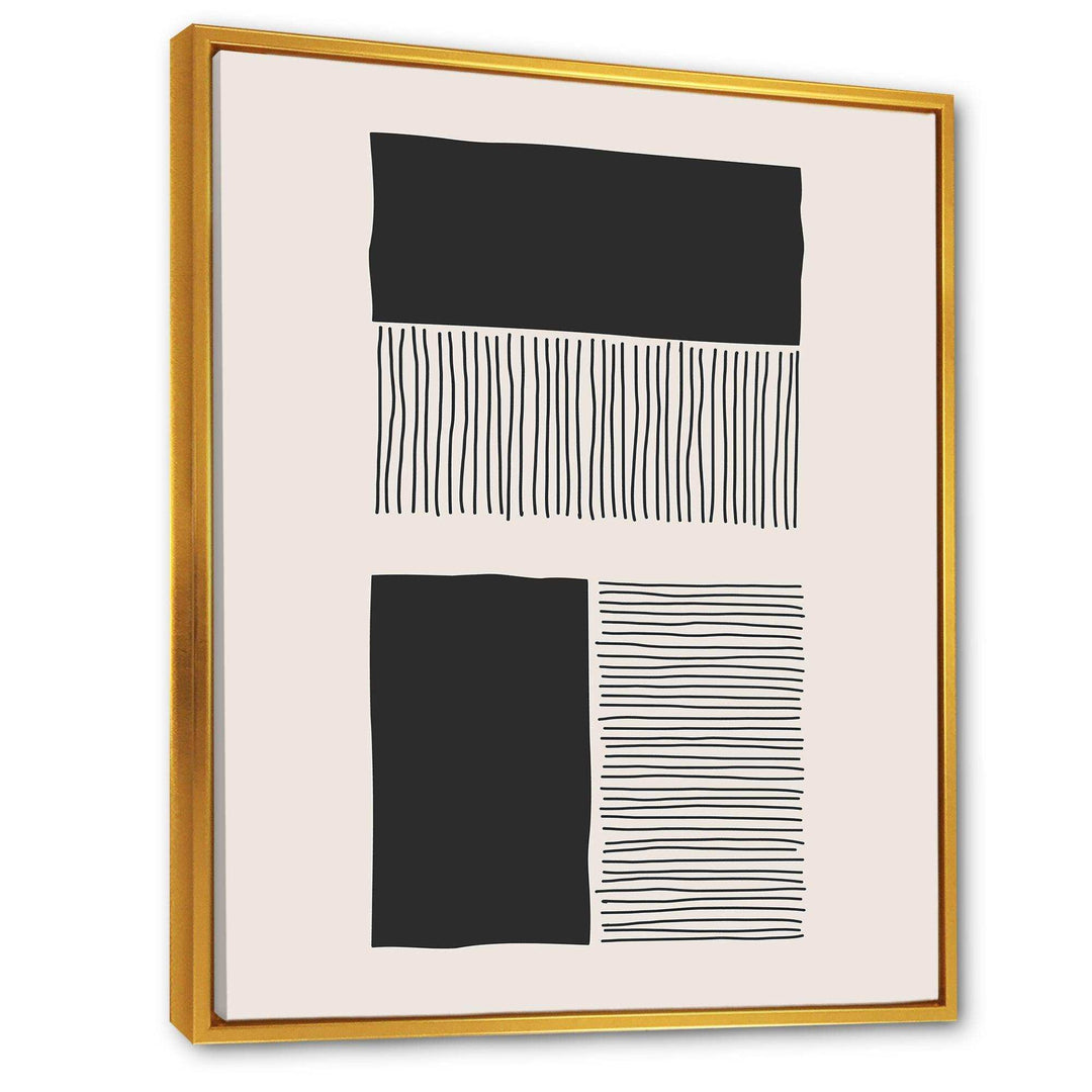 Minimal Geometric Lines And Squares VII - Modern Canvas Wall Art