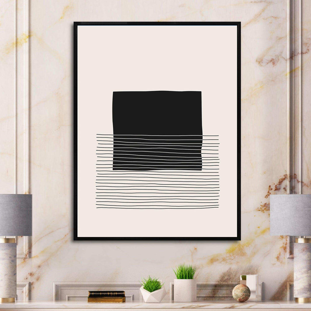 Minimal Geometric Lines And Squares VIII - Modern Canvas Wall Art