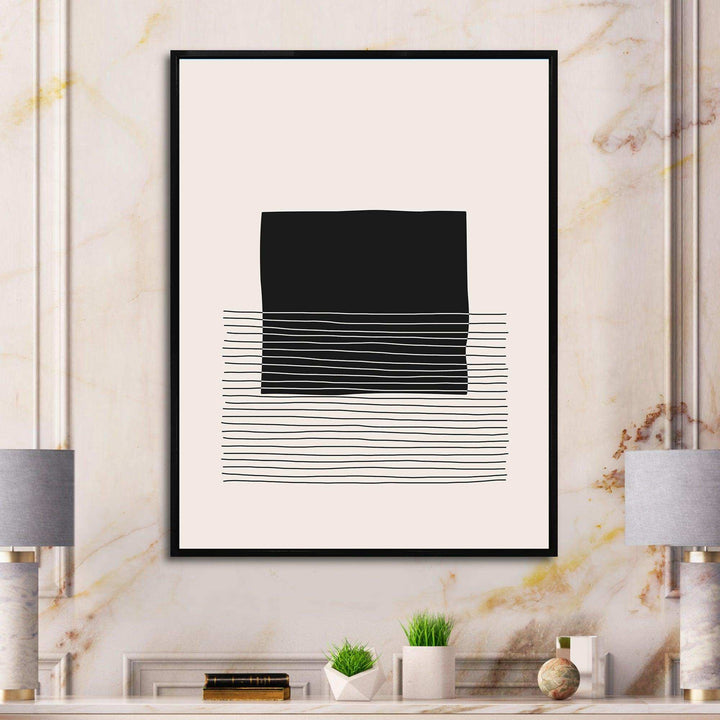 Minimal Geometric Lines And Squares VIII - Modern Canvas Wall Art