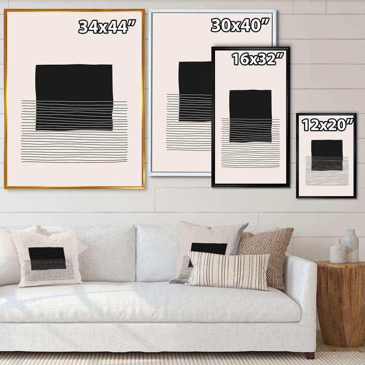 Minimal Geometric Lines And Squares VIII - Modern Canvas Wall Art