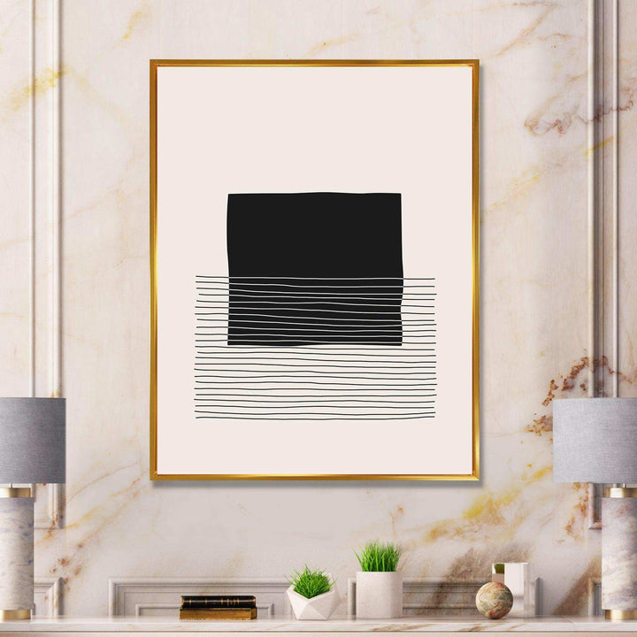 Minimal Geometric Lines And Squares VIII - Modern Canvas Wall Art