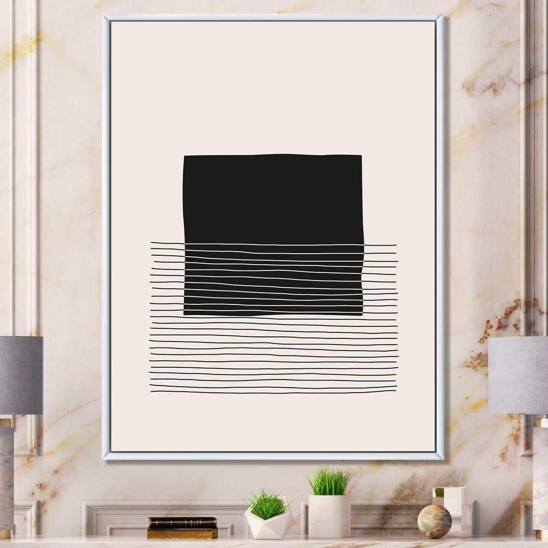 Minimal Geometric Lines And Squares VIII - Modern Canvas Wall Art