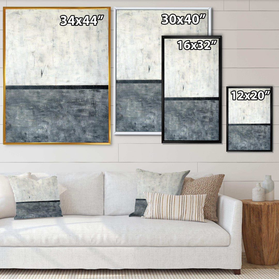 Grey and White Abstract Art - Modern Bedroom Wall Art