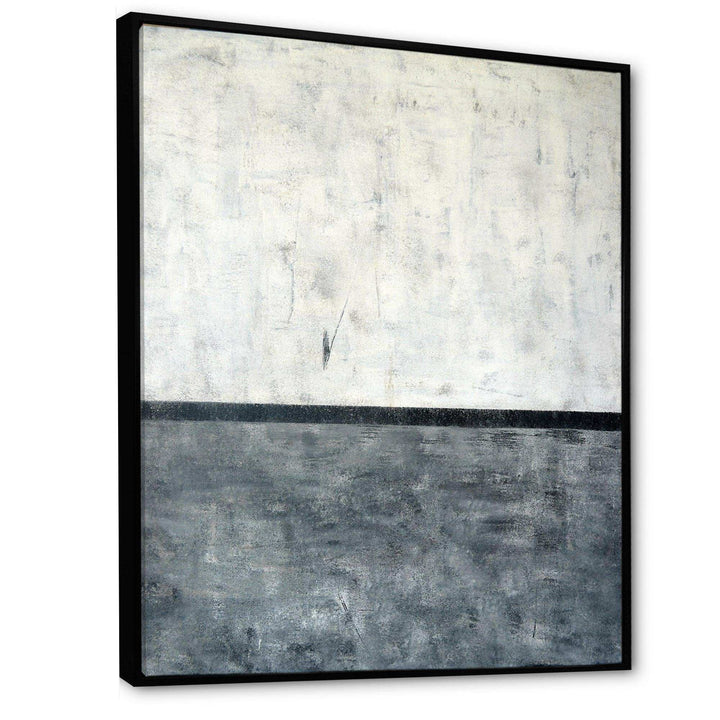 Grey and White Abstract Art - Modern Bedroom Wall Art