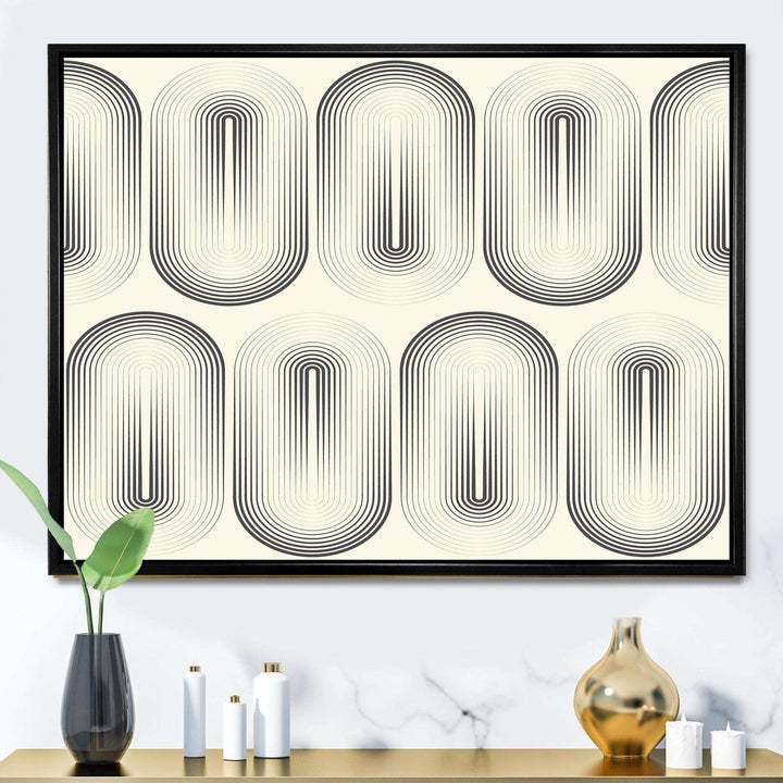Retro Curved Minimal Geometric Ornament I - Living Room Wall Decor