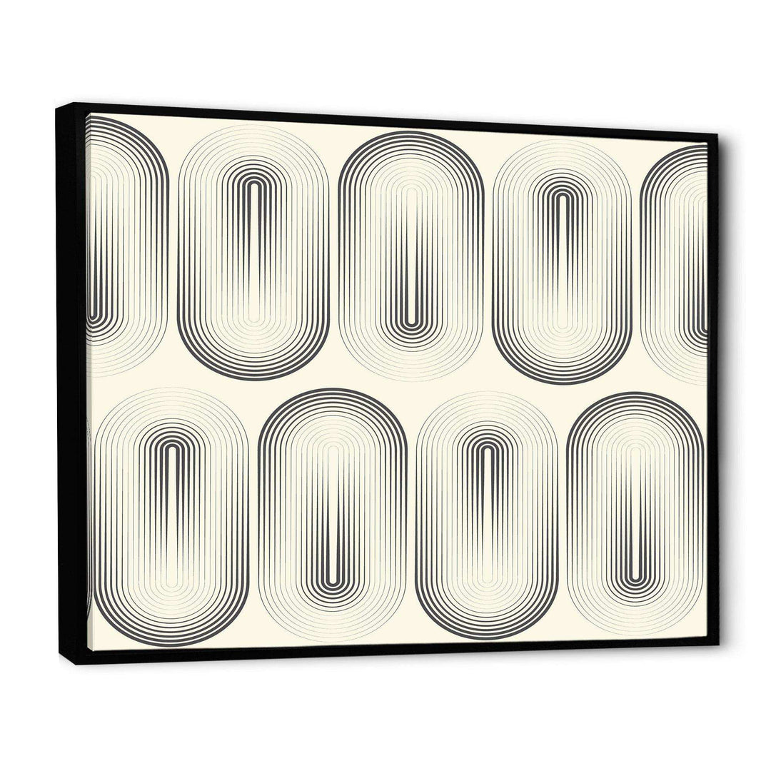 Retro Curved Minimal Geometric Ornament I - Living Room Wall Decor