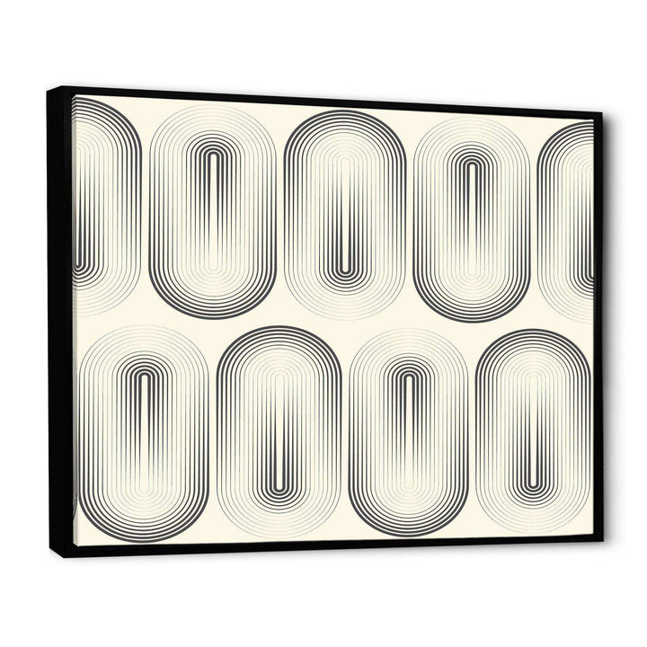 Retro Curved Minimal Geometric Ornament I - Living Room Wall Decor