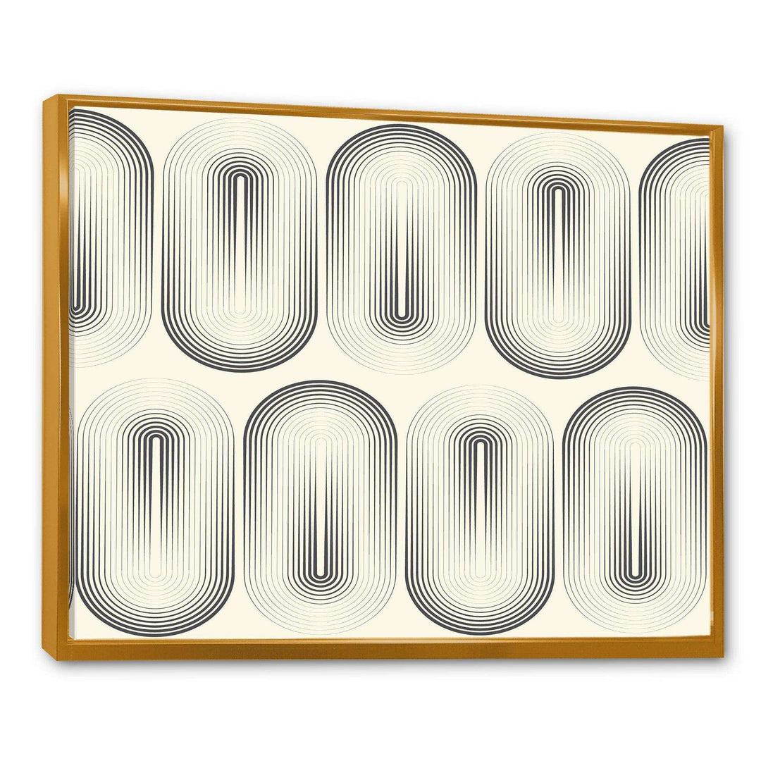 Retro Curved Minimal Geometric Ornament I - Living Room Wall Decor