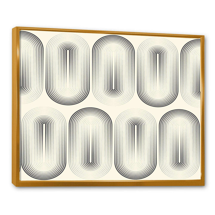 Retro Curved Minimal Geometric Ornament I - Living Room Wall Decor