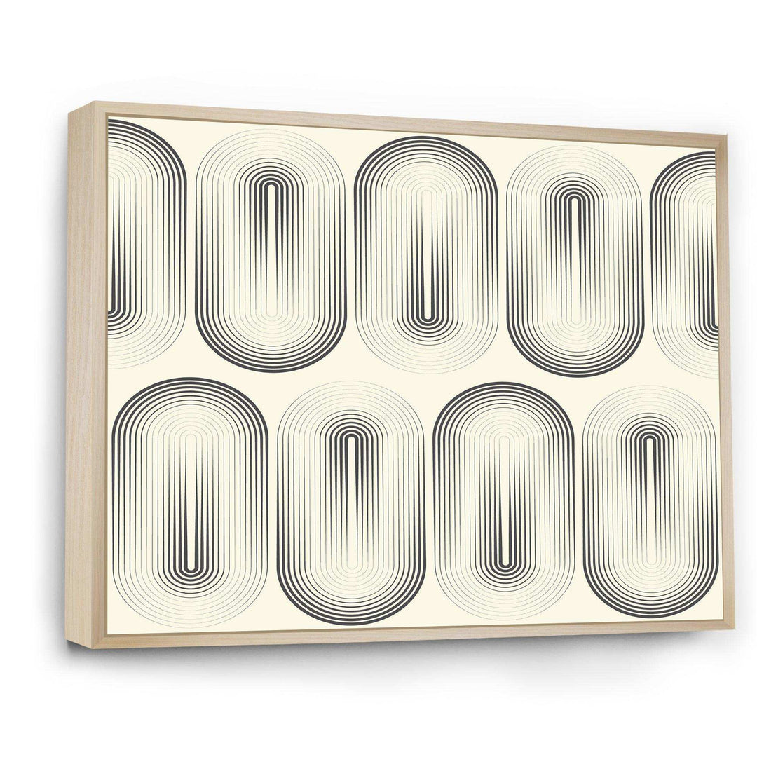 Retro Curved Minimal Geometric Ornament I - Living Room Wall Decor
