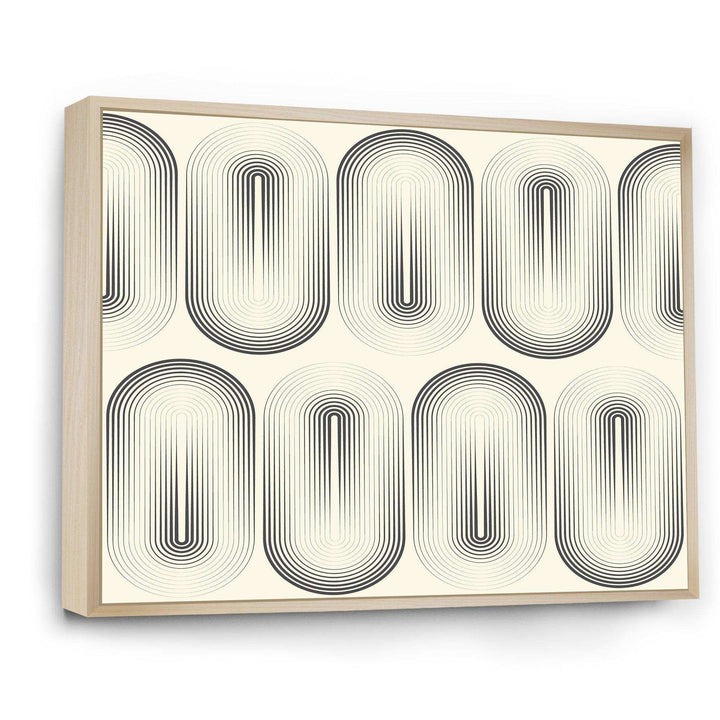 Retro Curved Minimal Geometric Ornament I - Living Room Wall Decor
