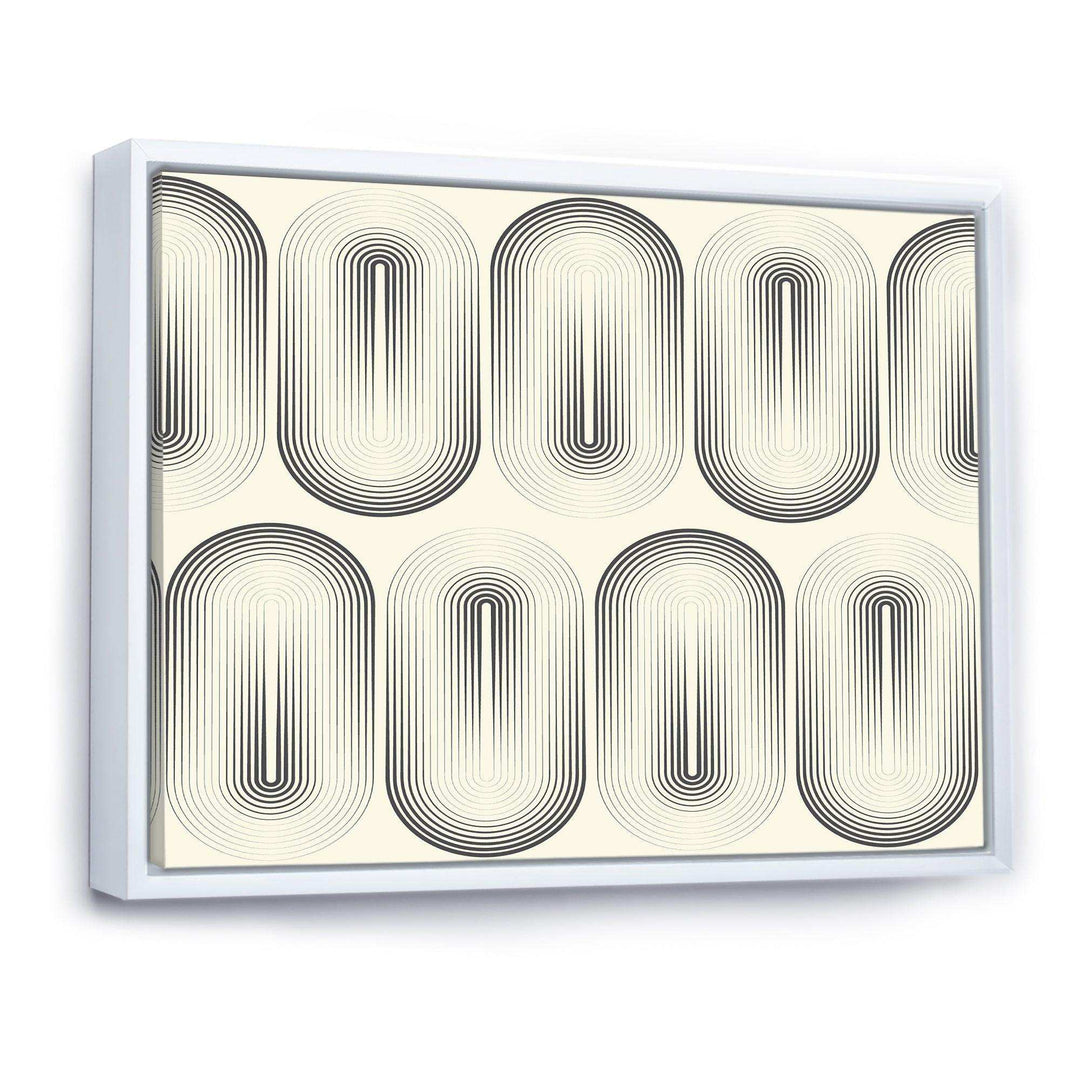 Retro Curved Minimal Geometric Ornament I - Living Room Wall Decor