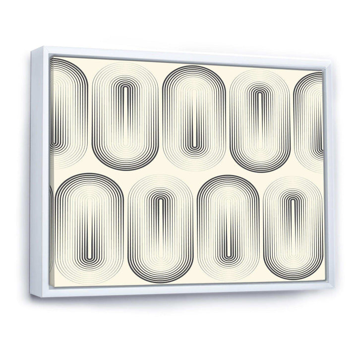 Retro Curved Minimal Geometric Ornament I - Living Room Wall Decor