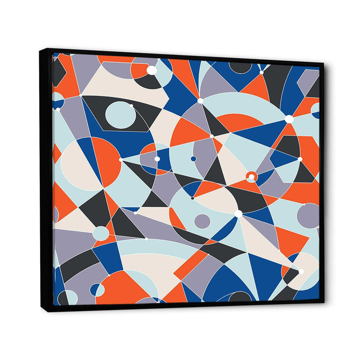 Retro Geometric Grid IV - Bedroom Wall Art