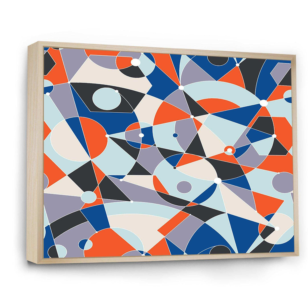 Retro Geometric Grid IV - Bedroom Wall Art