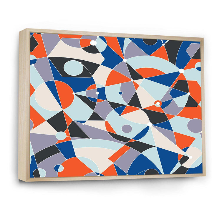 Retro Geometric Grid IV - Bedroom Wall Art