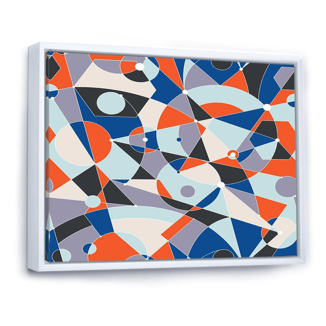 Retro Geometric Grid IV - Bedroom Wall Art