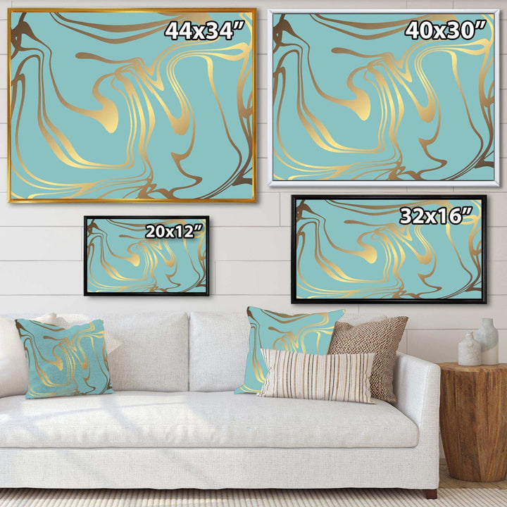 Golden Marble Design I - Wall Art Prints