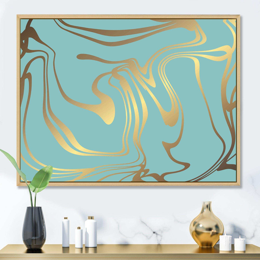 Golden Marble Design I - Wall Art Prints