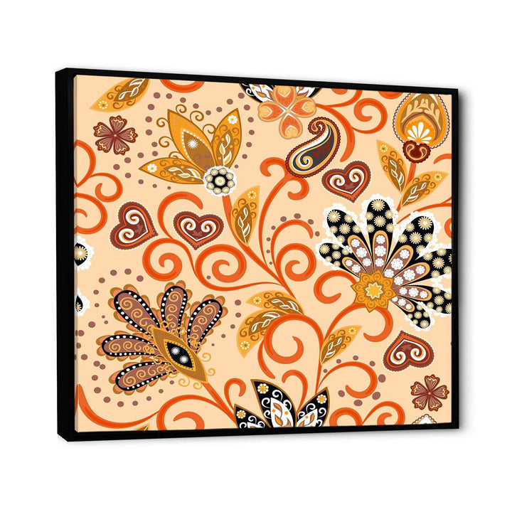 Retro Indian Floral Batik III - Bedroom Wall Art
