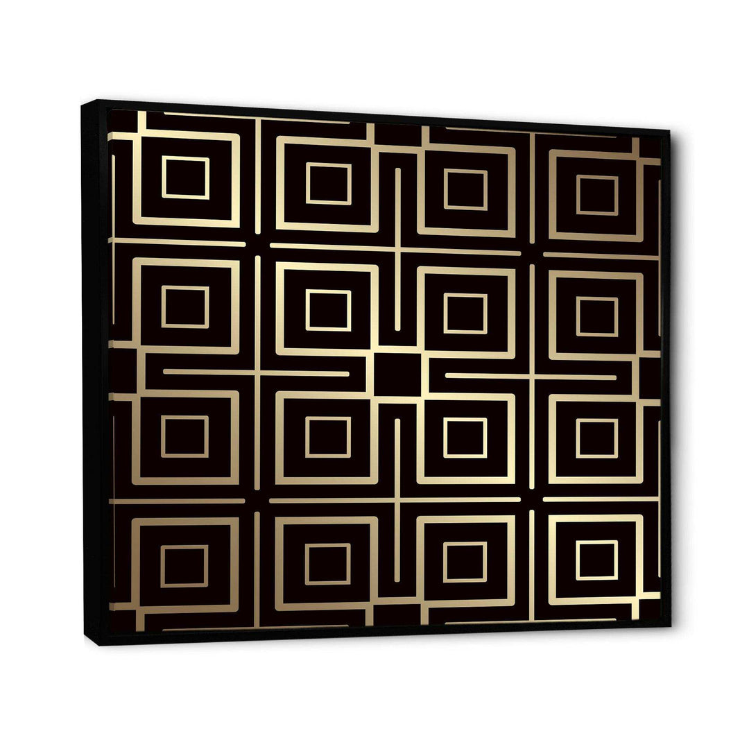 Golden Luxury Metallic Geometrics  XII - Canvas Wall Art