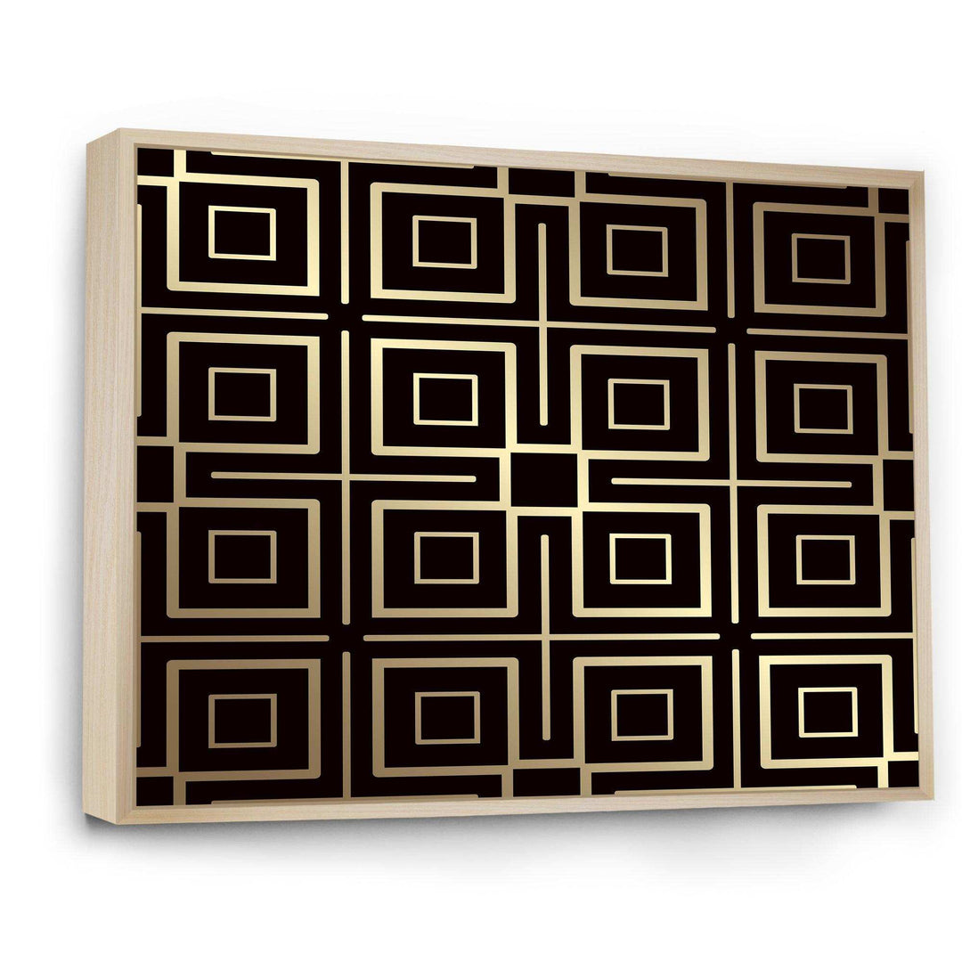 Golden Luxury Metallic Geometrics  XII - Canvas Wall Art
