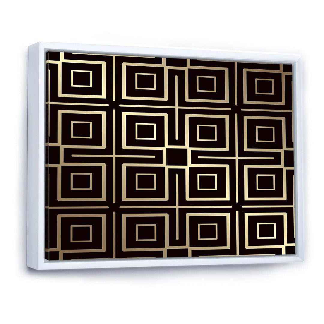 Golden Luxury Metallic Geometrics  XII - Canvas Wall Art