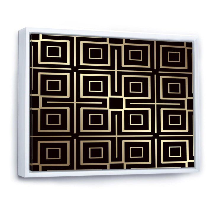 Golden Luxury Metallic Geometrics  XII - Canvas Wall Art