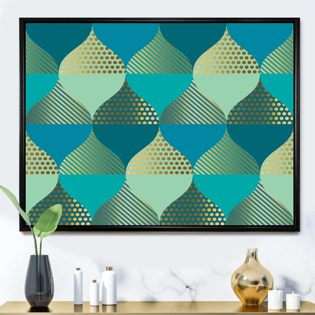 Luxury Retro Drops I - Living Room Wall Decor