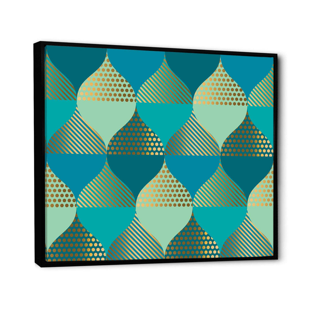 Luxury Retro Drops I - Living Room Wall Decor