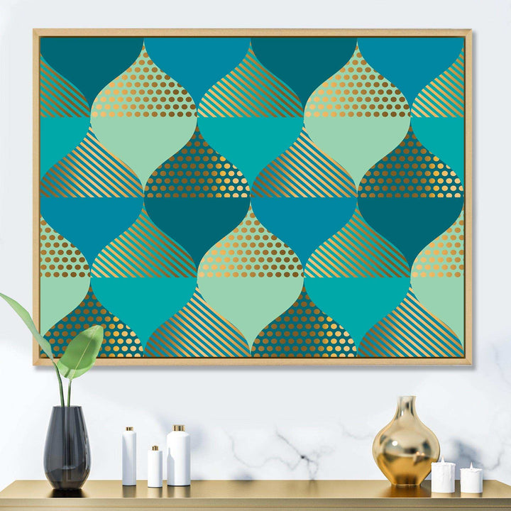 Luxury Retro Drops I - Living Room Wall Decor