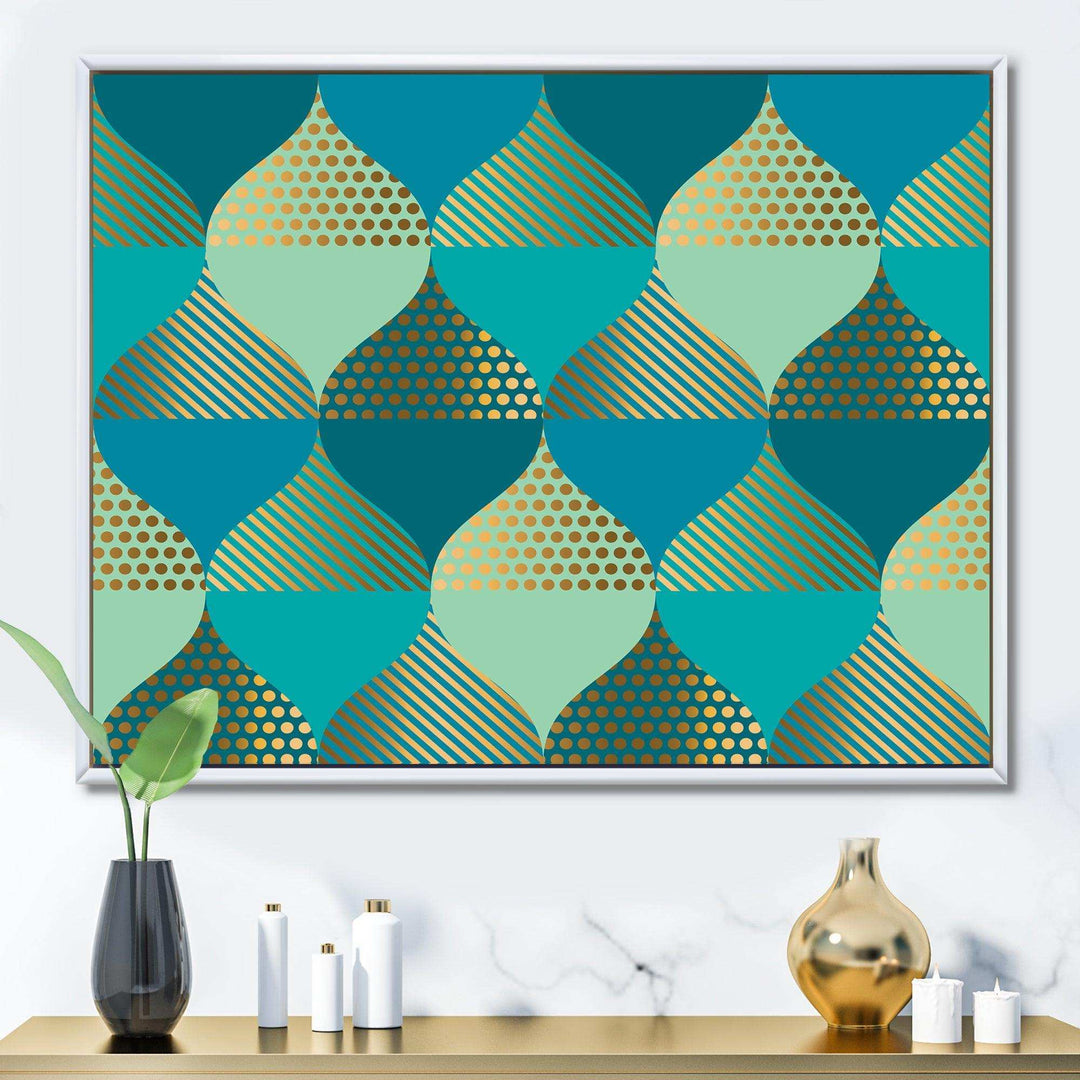 Luxury Retro Drops I - Living Room Wall Decor