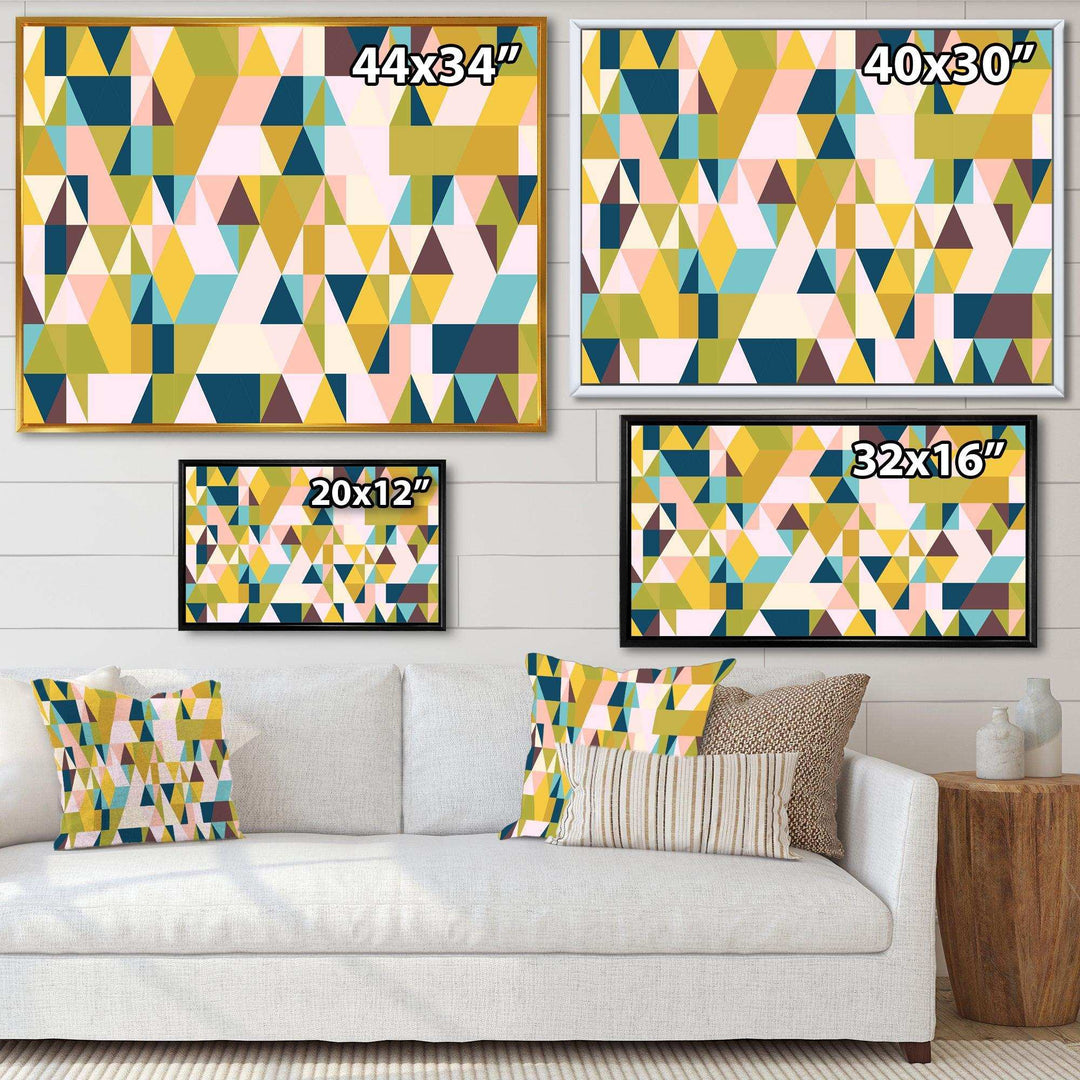 Triangular Retro Design I - Living Room Wall Decor