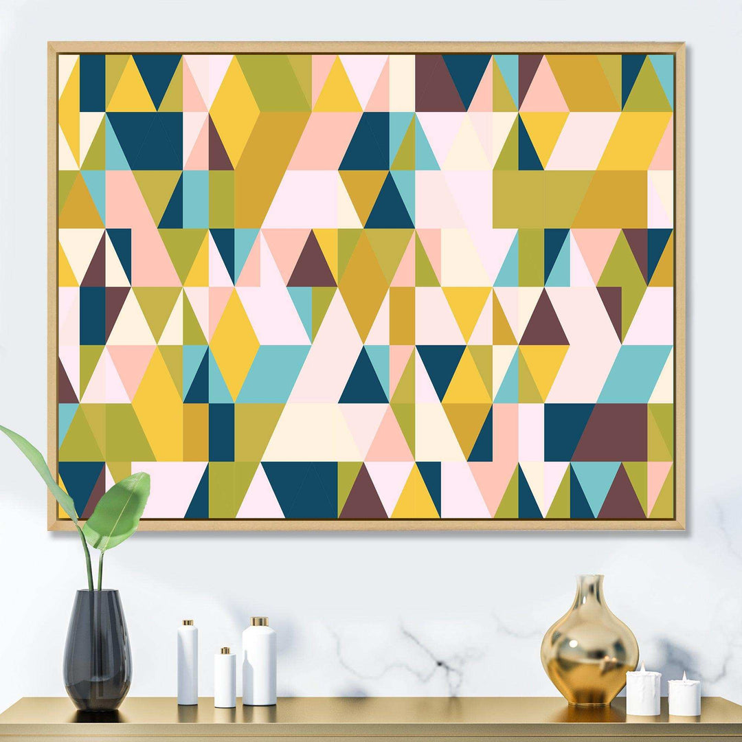 Triangular Retro Design I - Living Room Wall Decor