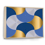 Retro Luxury Waves In Gold and Blue X