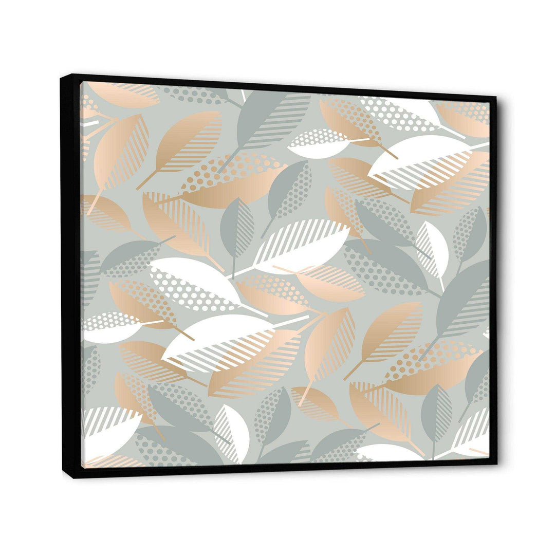 Luxury geometric fall leaves pattern