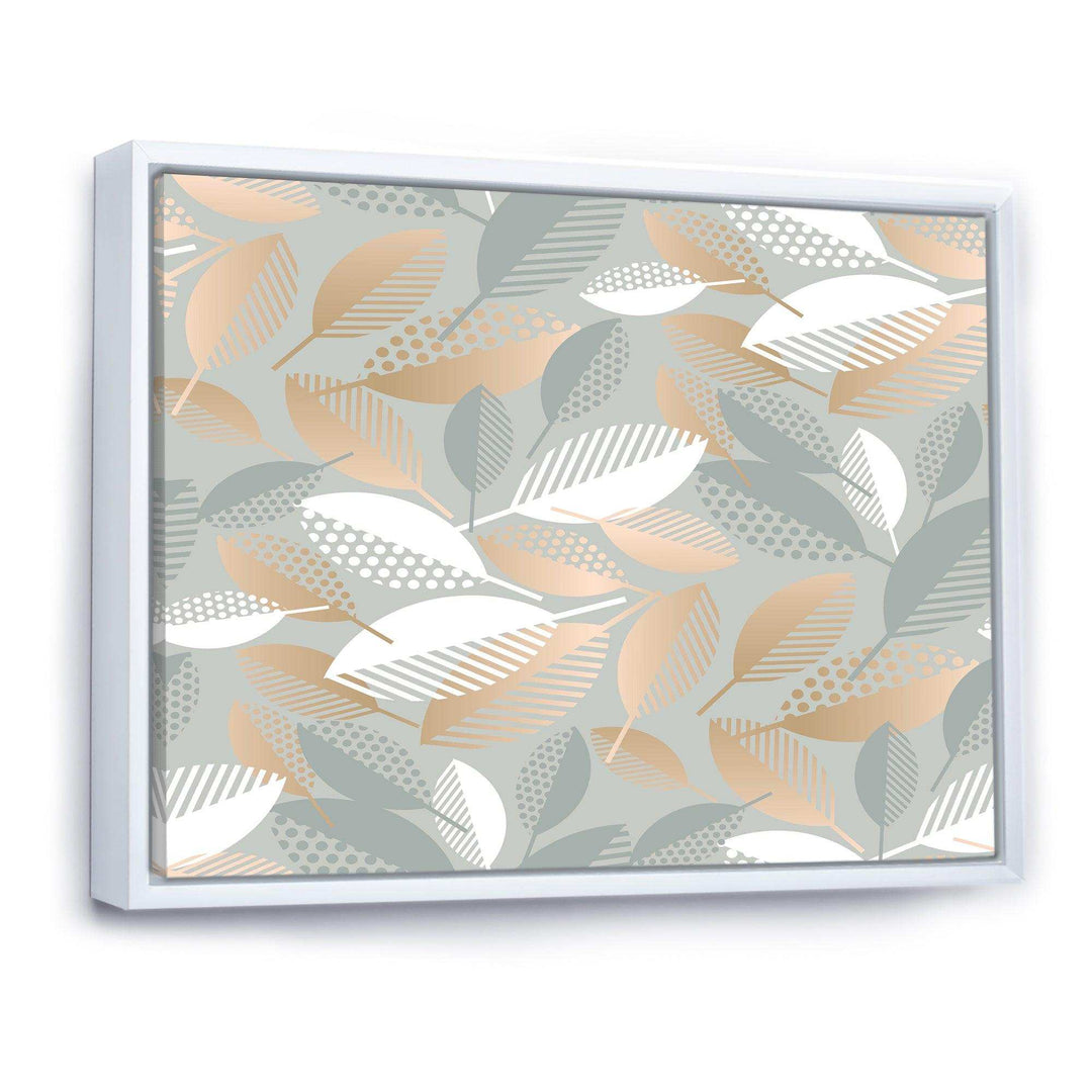 Luxury geometric fall leaves pattern