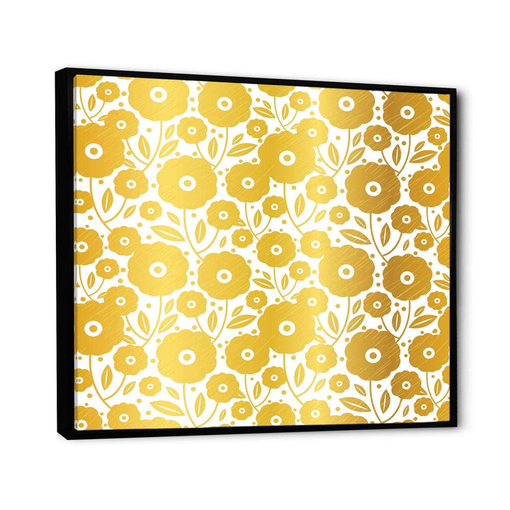 Golden Floral I - Living Room Wall Decor