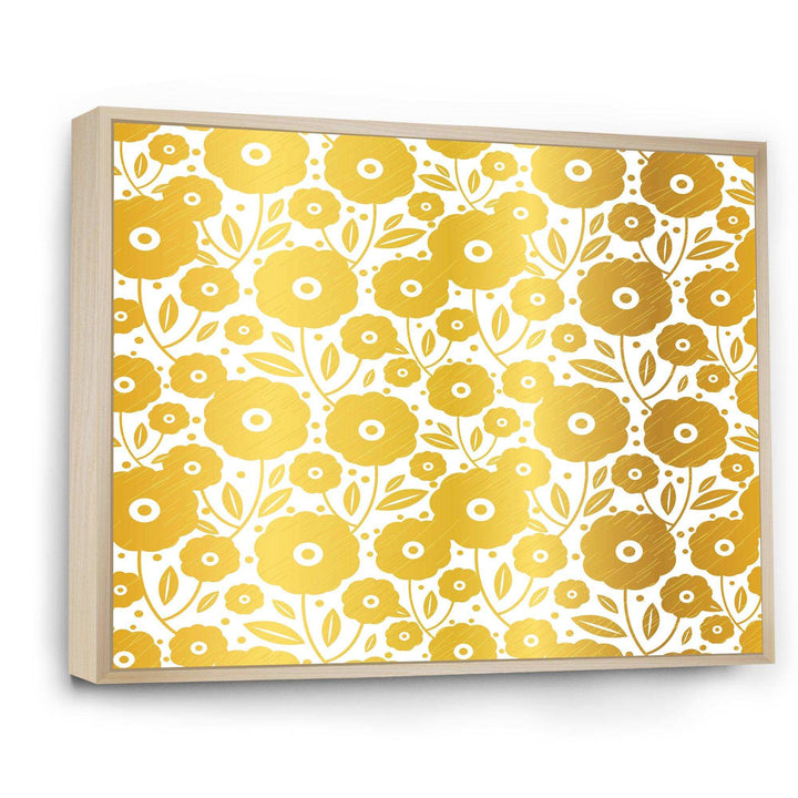Golden Floral I - Living Room Wall Decor
