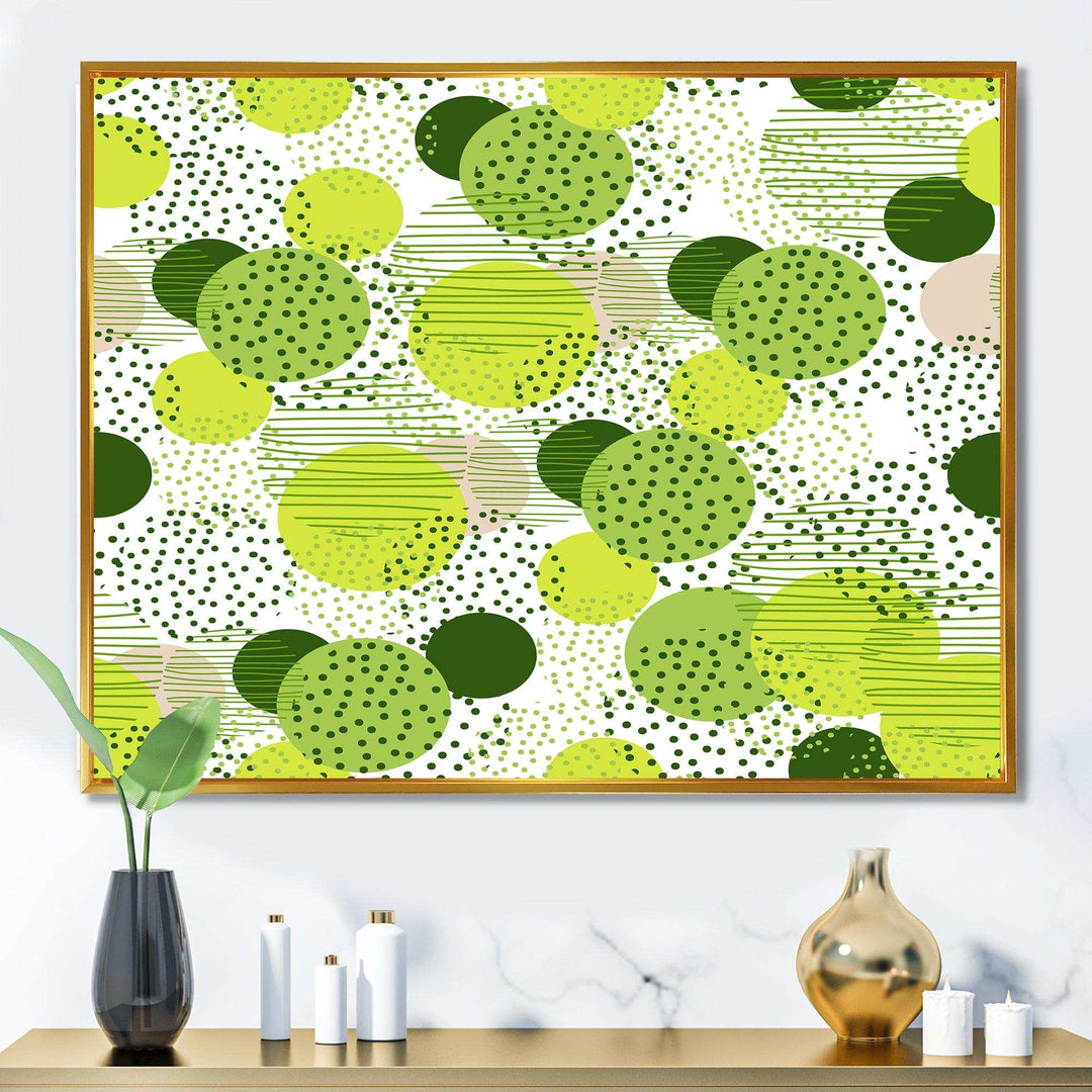 Circular Abstract Retro Geometric X - Bedroom Wall Art
